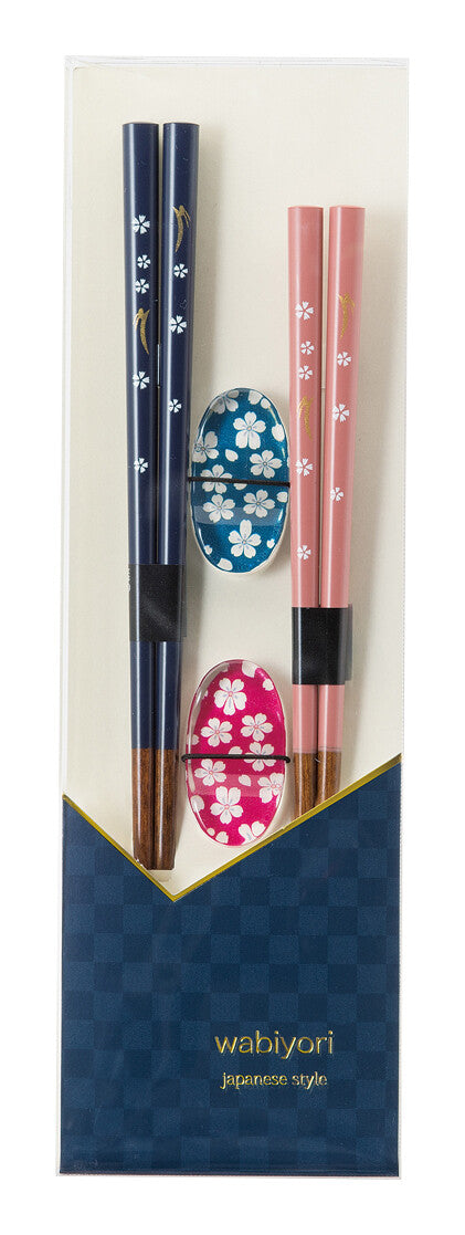 Chopsticks and Rest Set - Flower