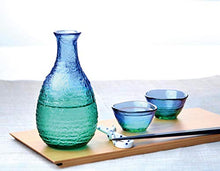 Load image into Gallery viewer, Sake Cup and Flask Set - Blue and Green
