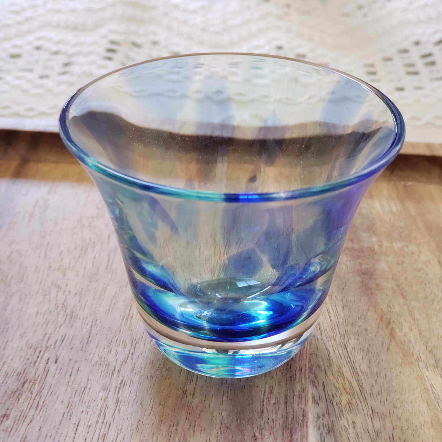 Blue Glare Glass Sake Cup