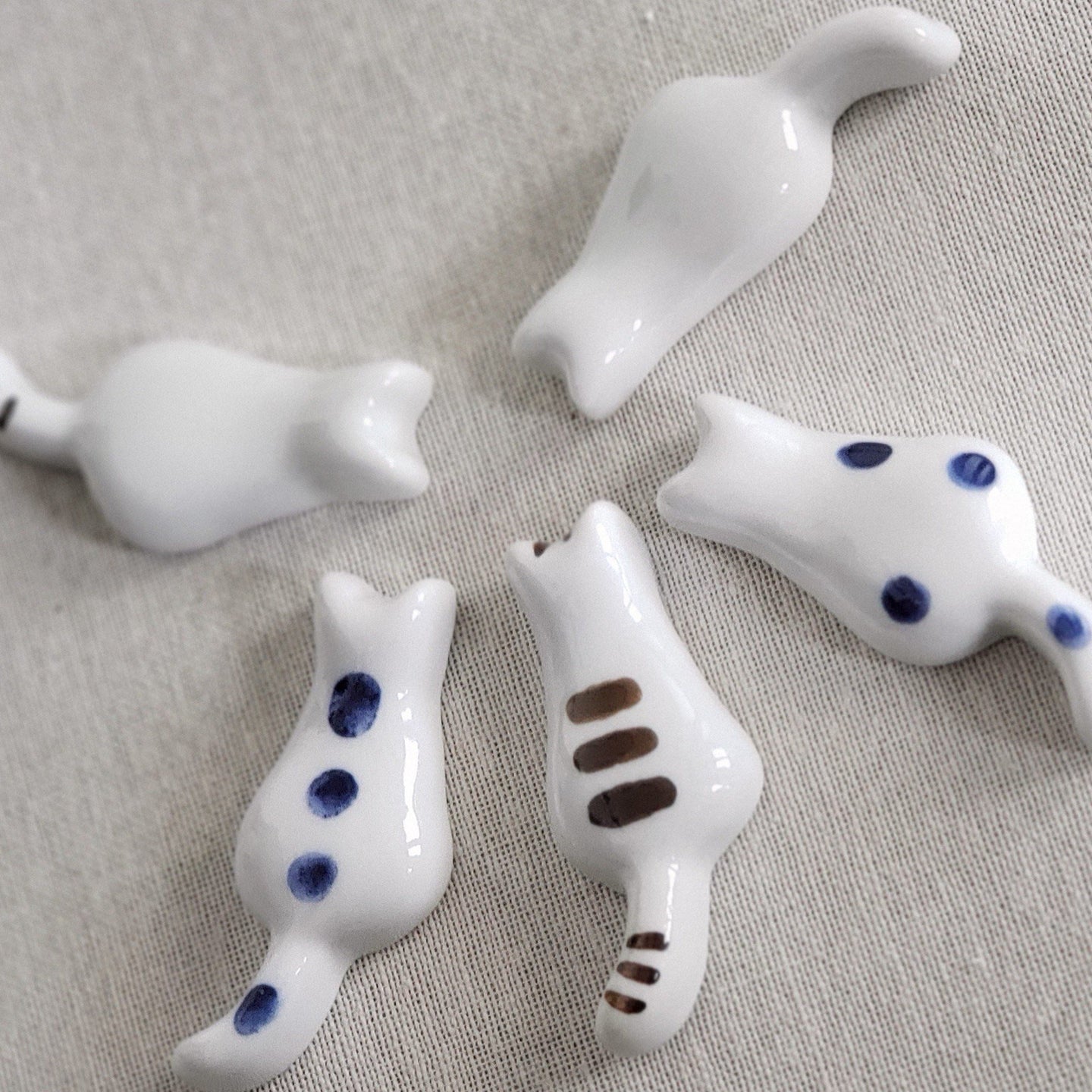 Cat Chopstick Rest (Set of 5) | Arita ware