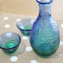 Load image into Gallery viewer, Sake Cup and Carafe Set -Blue &amp; Green-
